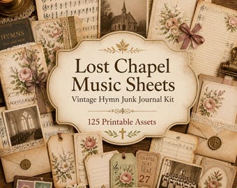 Dziennik hymnów, zestaw, klipart hymnu, dziennik hymnu, nuty do utworu Lost Chapel