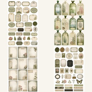 Greenhouse kit, Junk Journal Kit, greenhouse clipart, victorian greenhouse, Victorian Greenhouse Gothic Papers image 17