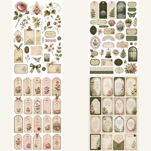 Greenhouse kit, Junk Journal Kit, greenhouse clipart, victorian greenhouse, Victorian Greenhouse Gothic Papers image 2