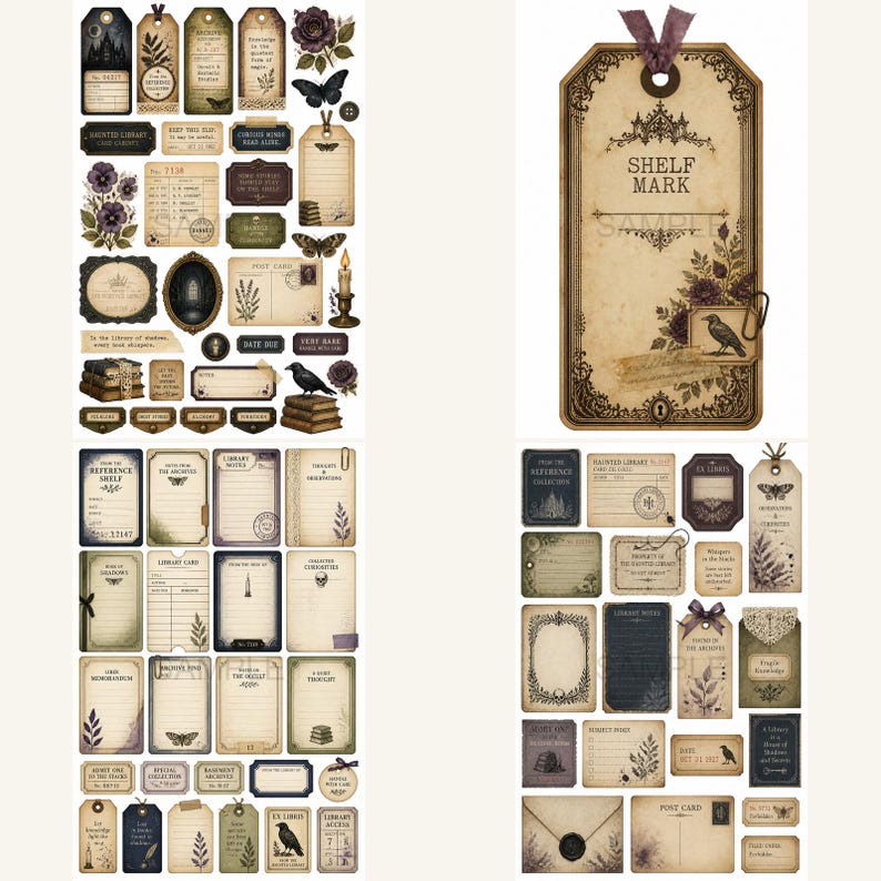 Biblioteksskräpjournal, Kit, bibliotekjournal, biblioteksclipart, Hemsökt bibliotekskortsskåp bild 10