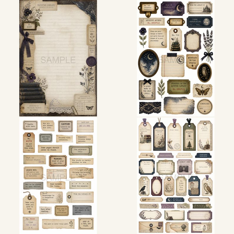 Biblioteksskräpjournal, Kit, bibliotekjournal, biblioteksclipart, Hemsökt bibliotekskortsskåp bild 2