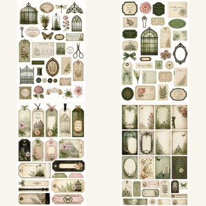 Greenhouse kit, Junk Journal Kit, greenhouse clipart, victorian greenhouse, Victorian Greenhouse Gothic Papers image 20
