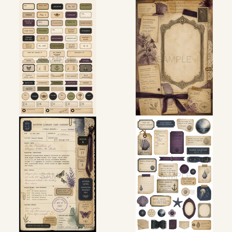 Biblioteksskräpjournal, Kit, bibliotekjournal, biblioteksclipart, Hemsökt bibliotekskortsskåp bild 12