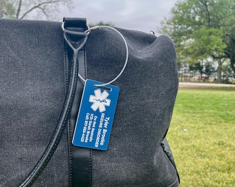 Custom Medical Alert Tag — Laser Engraved Personalized Emergency ID for Kids and Adults