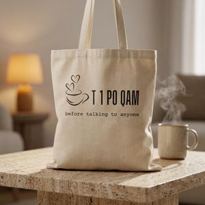 Sac fourre-tout « Café avant de parler à qui que ce soit », sac pour technicien en pharmacie, cadeau pour professionnel de la santé