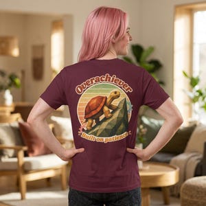 Overachiever Tortoise Graphic Tee & Hoodie — "Built on Patience"