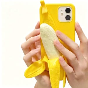 Creative 3D Squishy Bread Phone Case, Quirky Novelty Cover with Soft Squeeze Texture, Funny Ugly Gag Gift for Foodie Fans