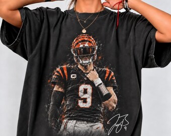 Joe Burrow Vintage 90s Shirt, Vintage Cincinnati Football  Tee, Joe Burrow 9 Graphite Shirt, Football  Fan Gift