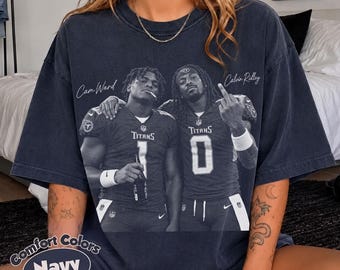 Cam Ward Calvin Ridley Shirt, Cam Ward Shirt, Comfort Colors Navy Tee,  Vintage Tennessee Football Tee, NFL Fan Gift