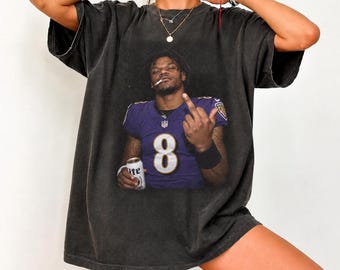 Lamar Jackson Shirt, Lamar Jackson Football Shirt, Vintage Baltimore Ravens Football Tee, Jackson 8 Fan Gift