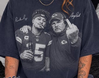 Patrick Mahomes Vintage Shirt, Andy Reid Kansas City Football Shirt, Patrick Mahomes 15 Fan Vintage Shirt, Funny Football Fan Gift
