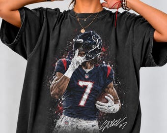 C.J. Stroud Shirt, Vintage Houston Texans Football  Tee, C.J. Stroud 7 Graphite Shirt, Football  Fan Gift