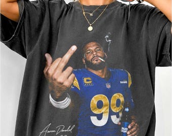 Aaron Donald Vintage Comfort Colors Shirt, Vintage Los Angeles Football Shirt, Vintage Cincinnati Football Tee, Aaron Donald  Fan Gift