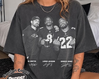 Lamar Jackson Jesse Minter Derrick Henry Football Shirt, Lamar Jackson Shirt, Vintage Baltimore Ravens Football Tee, Funny Football Gift