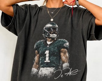Jalen Hurts Vintage 90s T-Shirt, Vintage Philadelphia Football  Tee, Jalen Hurts 1 Graphite Shirt, Football  Fan Gift