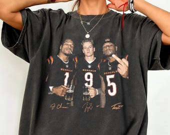 Joe Burrow Ja'Marr Chase Tee Higgins Football Shirt, Joe Burrow Shirt, Vintage Cincinnati Step Bros Tee, Funny Football Gift Unisex