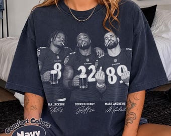 Lamar Jackson Derrick Henry Football Shirt, Lamar Jackson Shirt, Vintage Baltimore Ravens Football Tee, Funny Football Gift
