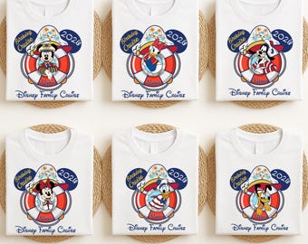 Disney Family Cruise Shirts 2026, Personalized Cruise Squad Tee, Mickey Minnie Donald Daisy Goofy Pluto Family Vacation Outfit