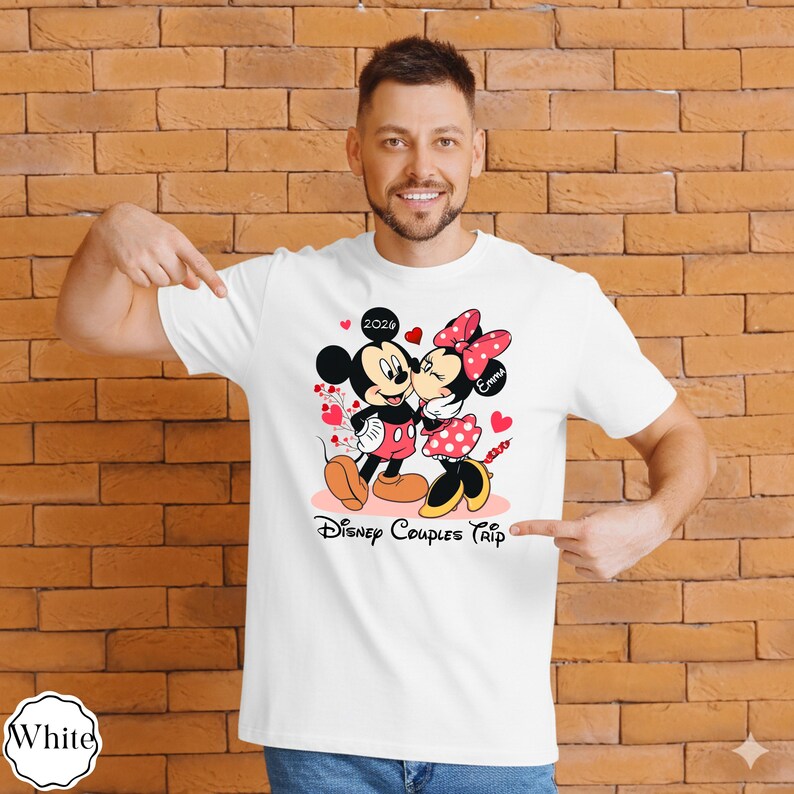 Mickey Minnie Disney Anniversary Couple Trip Shirt