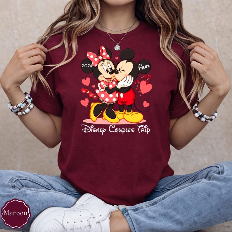 Mickey Minnie Disney Anniversary Couple Trip Shirt