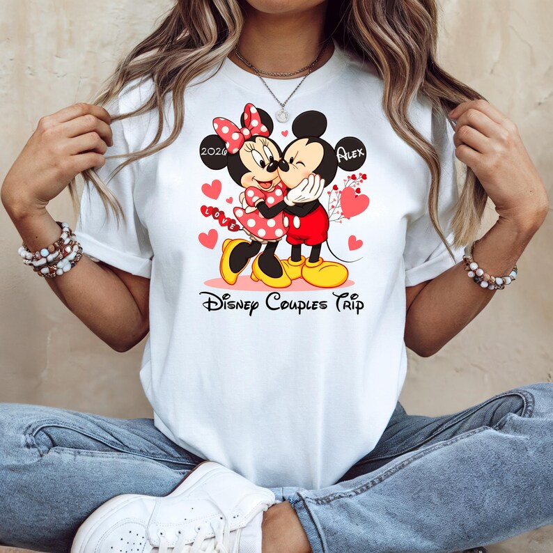 Mickey Minnie Disney Anniversary Couple Trip Shirt