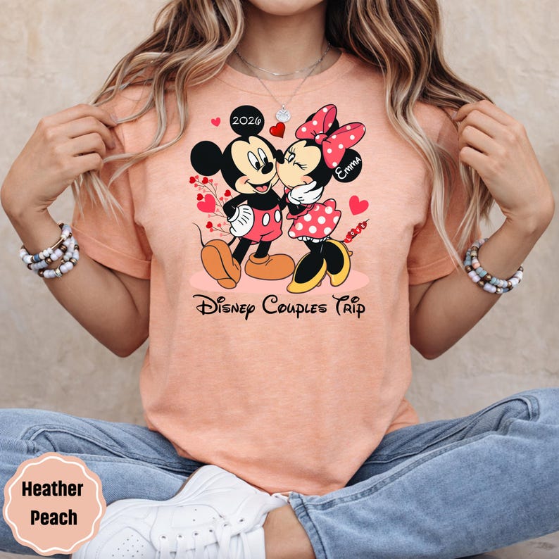Mickey Minnie Disney Anniversary Couple Trip Shirt