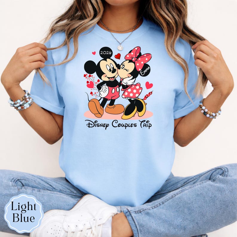 Mickey Minnie Disney Anniversary Couple Trip Shirt
