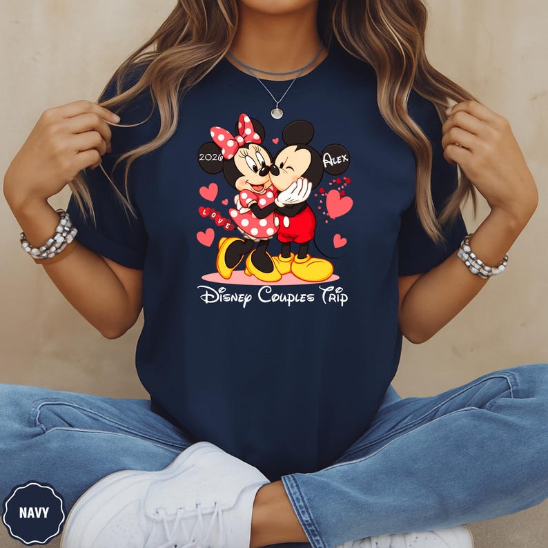 Mickey Minnie Disney Anniversary Couple Trip Shirt