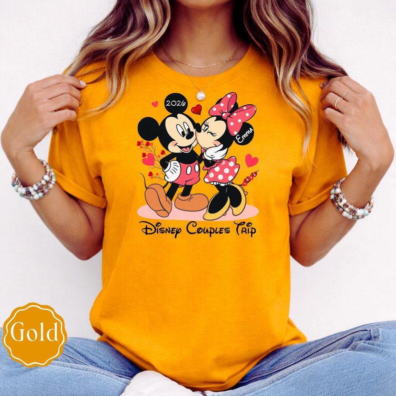 Mickey Minnie Disney Anniversary Couple Trip Shirt