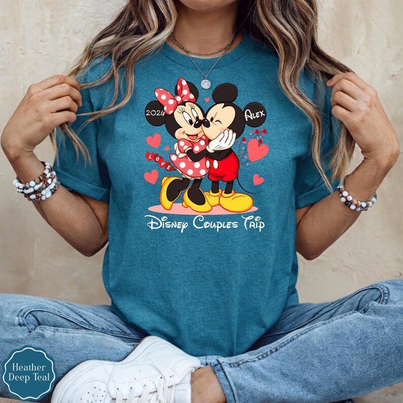 Mickey Minnie Disney Anniversary Couple Trip Shirt