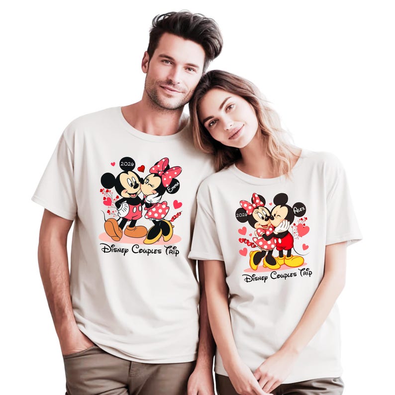 Mickey Minnie Disney Anniversary Couple Trip Shirt