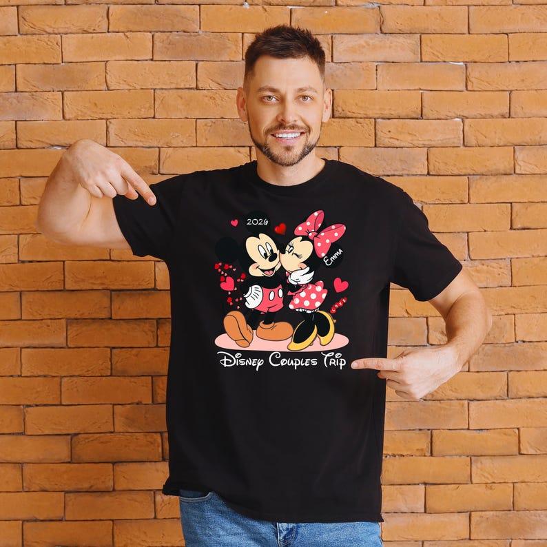 Mickey Minnie Disney Anniversary Couple Trip Shirt