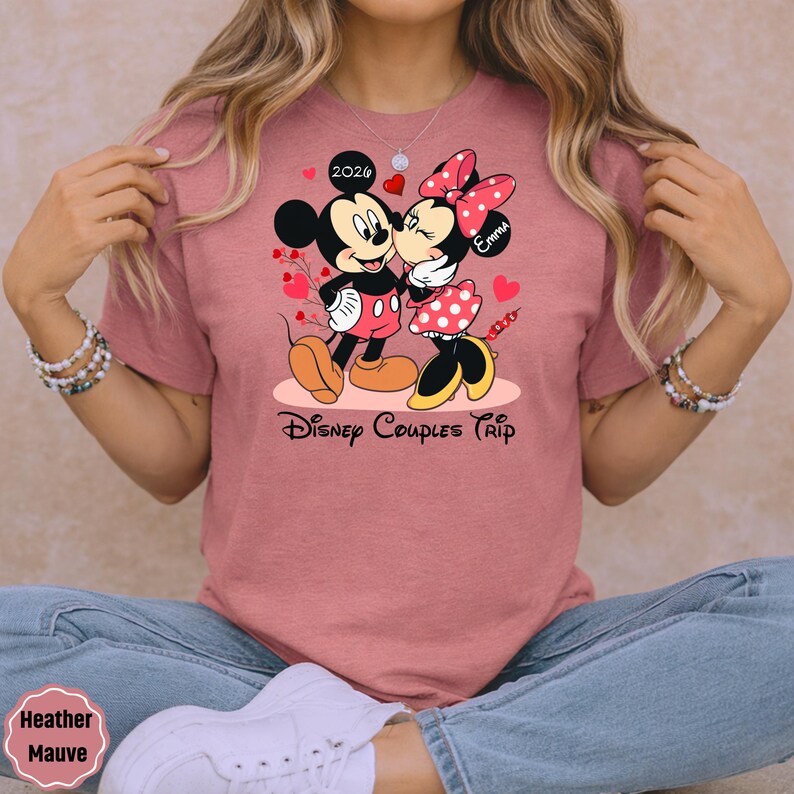Mickey Minnie Disney Anniversary Couple Trip Shirt