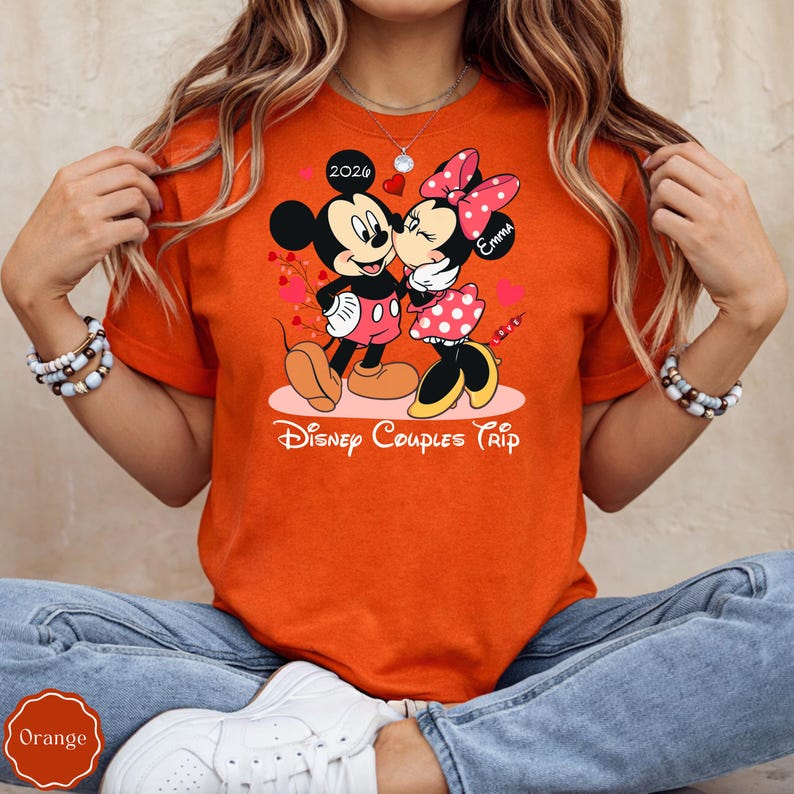 Mickey Minnie Disney Anniversary Couple Trip Shirt