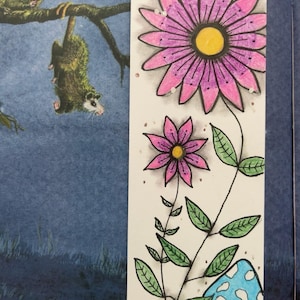 Whimsy Bloom Lesezeichen No. 1 – Original handgezeichnetes Pilz Lesezeichen