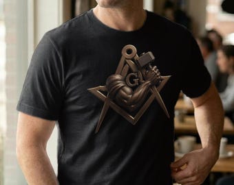 Freemason Master Mason Strength Hammer Square Compasses Lodge Premium T-shirt Masonic Gift