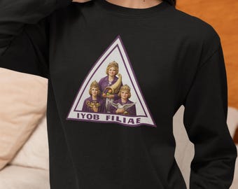 Job's Daughters IYOB FILIAE  Garment-dyed Heavyweight Long-sleeve Shirt | Masonic Family Daughters of Job
