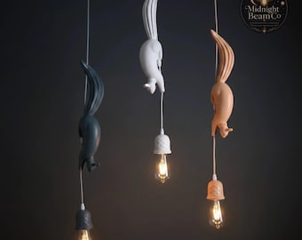 Eekhoorn hanglamp hangend dierenlicht, nordic harsplafondlamp, kinderkamerhanger, loft keukeneilandlamp, grillige kinderkamerverlichting