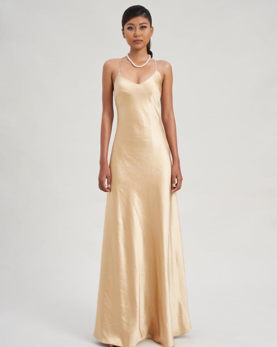Gold Slip Dress - Etsy