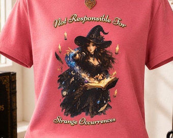 Witch Magic Spells Tee | Spellbook Witch Illustration T-Shirt