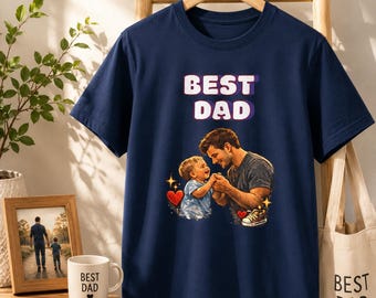 Best Dad T-Shirt, Father and Child Graphic Tee, Dad Gift Tee, Unisex Dad Shirt, Father's Day Gift, Cute Dad Shirt