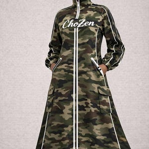 camo maxi dress with pockets CHIC Camo Print Button Front Dress, Casual Maxi Dress, sequin pockets Size S