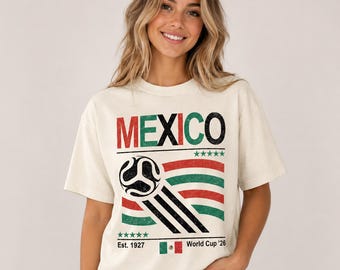 Felpa Messico Coppa del Mondo di calcio 2026, bandiera della squadra in stile retrò anni '90, regalo vintage per i tifosi del Messico