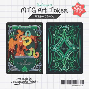 Gummy Worms Food Token for Magic the Gathering (MTG)