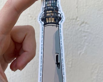 Pegatinas troqueladas de faros de Maine, imanes para coche, accesorios y regalos para mamás, vinilo adhesivo con logo.
