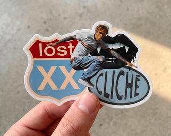 Pegatinas troqueladas de la gira musical del rapero MGK Lost Era, imanes para coche, accesorios y regalos para mamás, vinilo con logo.