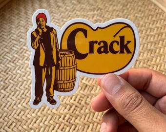 Pegatinas troqueladas Crack Barrel, imanes para coche, accesorios y regalos para novia, vinilo adhesivo con logo.