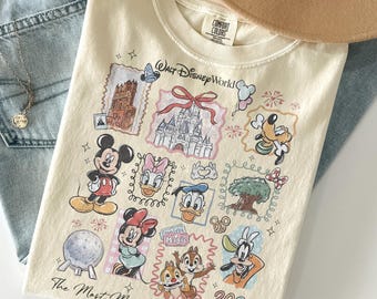 Walt Disney World Retro PNG, design di Topolino e amici, Magic Kingdom, Disney World fondato nel 1971, download digitale di Topolino e amici