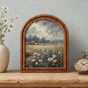 Bring the peaceful beauty of the countryside indoors with this Serene Wildflower Meadow Wall Art