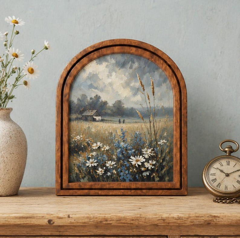 Bring the peaceful beauty of the countryside indoors with this Serene Wildflower Meadow Wall Art